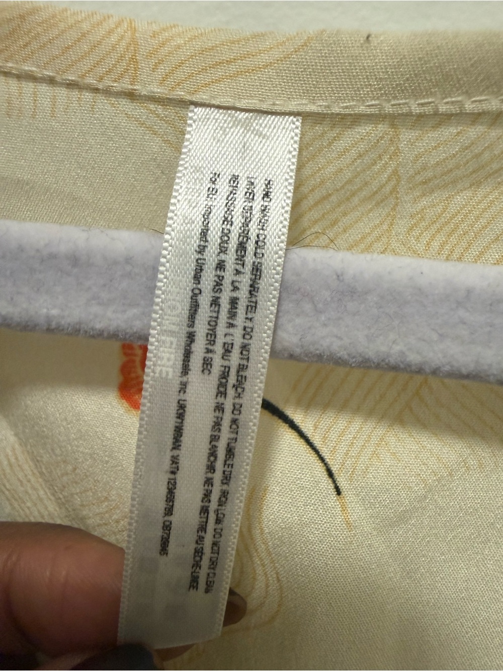 Urban Outfitters Cream Floral Kimono Shirt with Orange Blooms - Picture 4 of 5